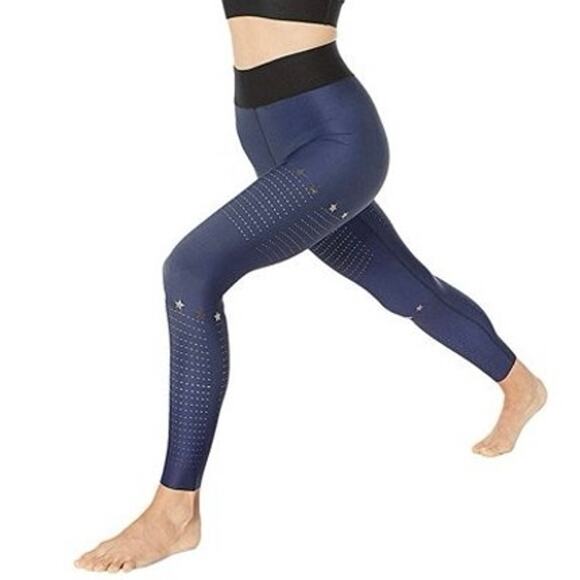 Ultracor high waisted navy leggings stars size S - Picture 2 of 10